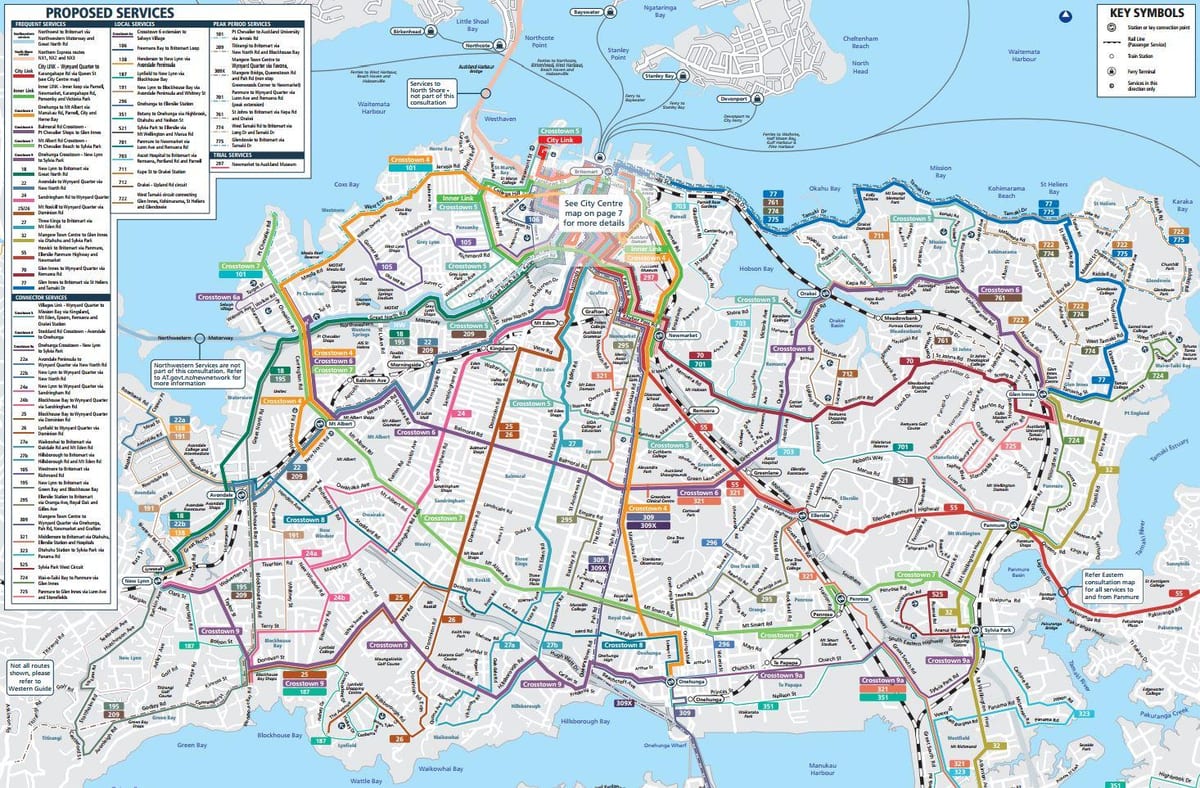 奥克兰公共运输地图