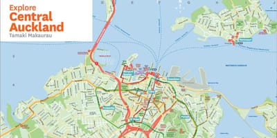 地图的奥克兰市中心