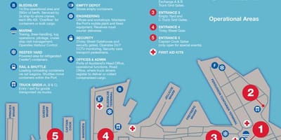 港口的奥克兰地图