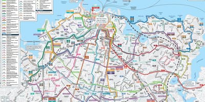 奥克兰公共运输地图